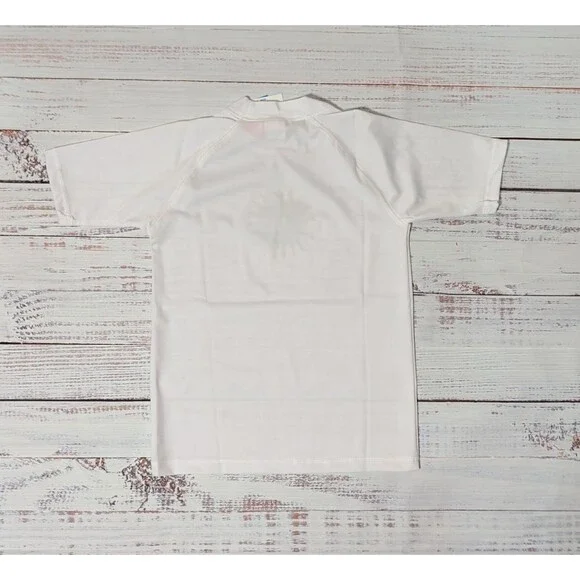 ⭐Kanu Kids Size 12 Unisex SPF 50 White Sun Rash Guard Swim Sun Protection⭐ - Picture 3 of 7